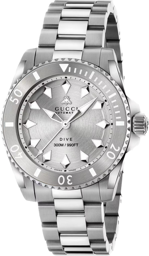 Buy Shop Gucci Dive Automatic Silver Dial Silver Steel Strap Watch for Men - YA136354 USA Online