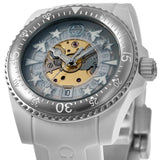 Buy Shop Gucci Dive Automatic Transparent Dial White Rubber Strap Watch For Men - YA136343 USA Online