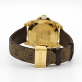 Buy Shop Gucci Dive Doraemon Brown Dial Brown Leather Strap Watch For Men - YA136334 USA Online