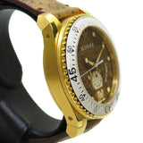 Buy Shop Gucci Dive Doraemon Brown Dial Brown Leather Strap Watch For Men - YA136334 USA Online