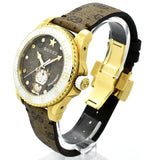 Buy Shop Gucci Dive Doraemon Brown Dial Brown Leather Strap Watch For Men - YA136334 USA Online