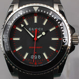 Buy Shop Gucci Dive Quartz Black Dial Black Rubber Strap Watch For Men - YA136303 USA Online