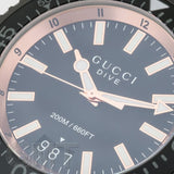 Buy Shop Gucci Dive Quartz Black Dial Black Steel Strap Watch For Men - YA136213 USA Online