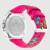 Buy Shop Gucci Dive Quartz Black Dial Pink Leather Strap Watch For Women - YA136326 USA Online