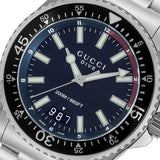 Buy Shop Gucci Dive Quartz Black Dial Silver Steel Strap Watch For Men - YA136212 USA Online