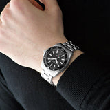 Buy Shop Gucci Dive Quartz Black Dial Silver Steel Strap Watch For Men - YA136301A USA Online