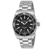 Buy Shop Gucci Dive Quartz Black Dial Silver Steel Strap Watch For Men - YA136301A USA Online