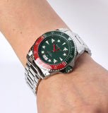 Buy Shop Gucci Dive Quartz Green Dial Silver Steel Strap Watch For Men - YA136222 USA Online