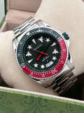 Gucci Dive Quartz Green Dial Silver Steel Strap Watch For Men - YA136222