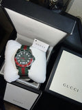 Buy Shop Gucci Dive Quartz Green Dial Two Tone NATO Strap Watch For Men - YA136339 USA Online