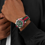 Buy Shop Gucci Dive Quartz Green Dial Two Tone NATO Strap Watch For Men - YA136339 USA Online