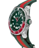 Buy Shop Gucci Dive Quartz Green Dial Two Tone NATO Strap Watch For Men - YA136339 USA Online