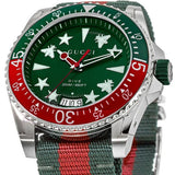Buy Shop Gucci Dive Quartz Green Dial Two Tone NATO Strap Watch For Men - YA136339 USA Online