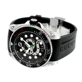 Buy Shop Gucci Dive Quartz Kingsnake Black Dial Black Rubber Strap Watch For Men - YA136217 USA Online
