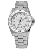Buy Shop Gucci Dive Quartz White Dial Silver Steel Strap Watch For Men - YA136336 USA Online