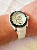 Buy Shop Gucci Dive Quartz White Dial White Rubber Strap Watch For Men - YA136330 USA Online