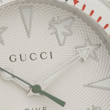 Buy Shop Gucci Dive Quartz White Dial White Rubber Strap Watch For Men - YA136337 USA Online