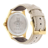 Gucci G Timeless Quartz Beige Dial Beige Leather Strap Watch For Women - YA126580A