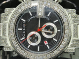 Buy Shop Gucci G Chrono Diamonds Black Dial Silver Steel Strap Watch For Men - YA101324 USA Online