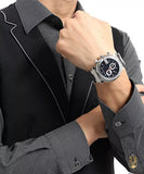 Buy Shop Gucci G Chrono Diamonds Black Dial Silver Steel Strap Watch For Men - YA101324 USA Online