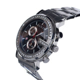 Buy Shop Gucci G Chrono Diamonds Black Dial Silver Steel Strap Watch For Men - YA101324 USA Online