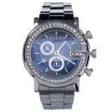 Buy Shop Gucci G Chrono Diamonds Black Dial Silver Steel Strap Watch For Men - YA101324 USA Online