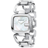 Buy Shop Gucci G-Class Mother of Pearl Dial Silver Steel Strap Watch For Women - YA125404 USA Online