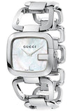 Buy Shop Gucci G-Class Mother of Pearl Dial Silver Steel Strap Watch For Women - YA125404 USA Online