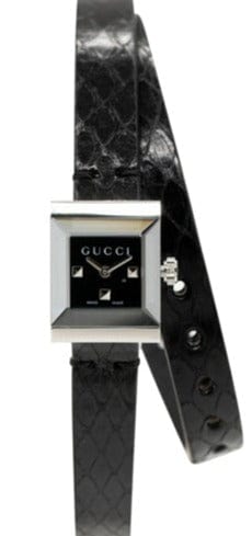 Buy Shop Gucci G-Frame Black Dial Black Leather Strap Watch For Women - YA128526 USA Online
