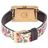 Buy Shop Gucci G-Frame Floral Mother of Pearl Dial White Leather Strap Watch For Women - YA147406 USA Online