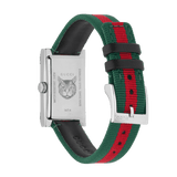 Gucci G-Frame Mother of Pearl Dial Two Tone Nylon Strap Watch For Women - YA147404