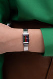 Buy Shop Gucci G Frame Quartz Diamonds Green & Red Mother of Pearl Dial Silver Mesh Bracelet Watch For Women - YA147510 USA Online