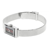 Buy Shop Gucci G Frame Quartz Diamonds Green & Red Mother of Pearl Dial Silver Mesh Bracelet Watch For Women - YA147510 USA Online
