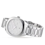 Buy Shop Gucci G Frame Quartz Diamonds Silver Dial Silver Steel Strap Watch For Women - YA142504 USA Online