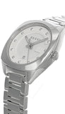 Buy Shop Gucci G Frame Quartz Diamonds Silver Dial Silver Steel Strap Watch For Women - YA142504 USA Online