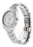 Buy Shop Gucci G Frame Quartz Diamonds Silver Dial Silver Steel Strap Watch For Women - YA142504 USA Online