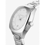 Buy Shop Gucci G Frame Quartz Diamonds Silver Dial Silver Steel Strap Watch For Women - YA142504 USA Online
