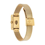 Buy Shop Gucci G Frame Quartz Diamonds White Red Blue Dial Gold Mesh Bracelet Watch For Women - YA147511 USA Online