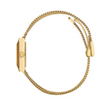 Buy Shop Gucci G Frame Quartz Diamonds White Red Blue Dial Gold Mesh Bracelet Watch For Women - YA147511 USA Online
