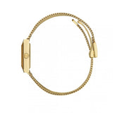Buy Shop Gucci G Frame Quartz Diamonds White Red Blue Dial Gold Mesh Bracelet Watch For Women - YA147511 USA Online