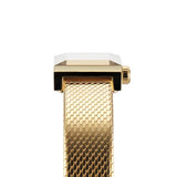 Buy Shop Gucci G Frame Quartz Diamonds White Red Blue Dial Gold Mesh Bracelet Watch For Women - YA147511 USA Online