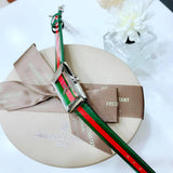 Buy Shop Gucci G Frame Quartz Green & Red Mother of Pearl Dial Multicolor Leather Strap Watch For Women - YA147408 USA Online