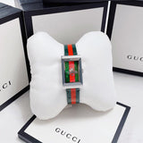 Buy Shop Gucci G Frame Quartz Green & Red Mother of Pearl Dial Multicolor Leather Strap Watch For Women - YA147408 USA Online