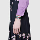 Buy Shop Gucci G Frame Quartz Green & Red Mother of Pearl Dial Multicolor Leather Strap Watch For Women - YA147408 USA Online