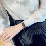 Buy Shop Gucci G Frame Quartz Green & Red Mother of Pearl Dial Multicolor Leather Strap Watch For Women - YA147408 USA Online