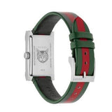 Buy Shop Gucci G Frame Quartz Green & Red Mother of Pearl Dial Multicolor Leather Strap Watch For Women - YA147408 USA Online