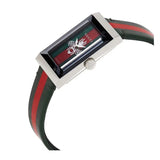 Buy Shop Gucci G Frame Quartz Green & Red Mother of Pearl Dial Multicolor Leather Strap Watch For Women - YA147408 USA Online