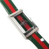 Buy Shop Gucci G Frame Quartz Green & Red Mother of Pearl Dial Multicolor Leather Strap Watch For Women - YA147408 USA Online