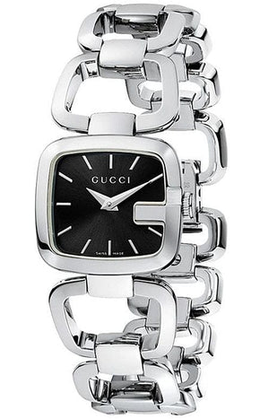 Buy Shop Gucci G Gucci Black Dial Silver Steel Strap Watch For Women - YA125510 USA Online