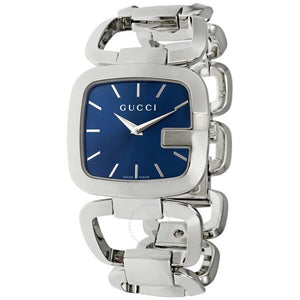 Buy Shop Gucci G Gucci Blue Dial Silver Steel Strap Watch For Women - YA125405 USA Online